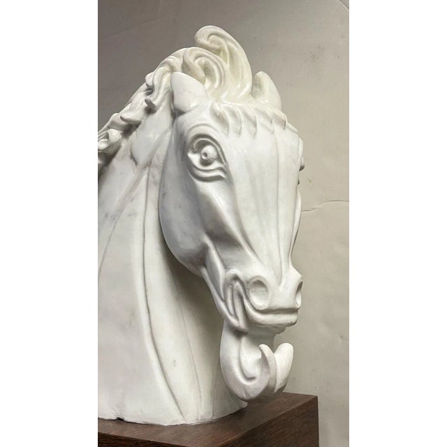 Marble Sculpture of Horse by Amadeo Gennarelli (1881-1943) For Sale - Image 4 of 7