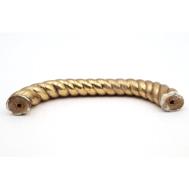 Mid 20th Century Waldorf Astoria 5 In. Brass Braided Drawer Pull For Sale - Image 5 of 5