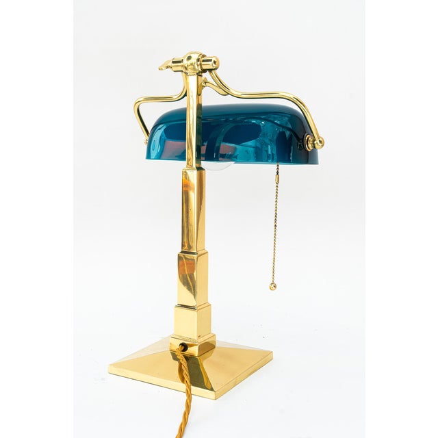 Art Deco Banker Lamp with Glass Shade, Vienna, Austria, 1920s For Sale - Image 14 of 18