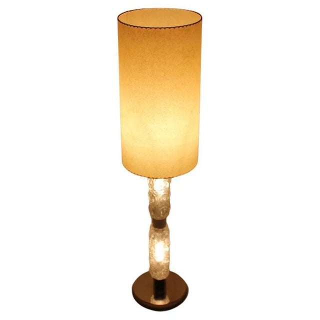 Good condition. New handmade shade made of parchment paper.Cisteno. Function of three lighting options. Up to 250V...