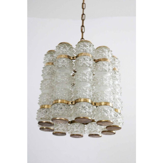 Metal Brass Ceiling Lamp from Orrefors, Sweden, 1960s For Sale - Image 7 of 13