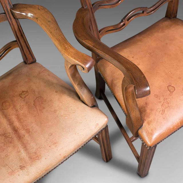 1904s Set of 4 Vintage Irish Ladder Back Chairs For Sale - Image 11 of 13