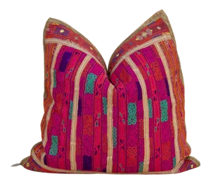 Khushi Thar Silk Embroidered Antique Pillow