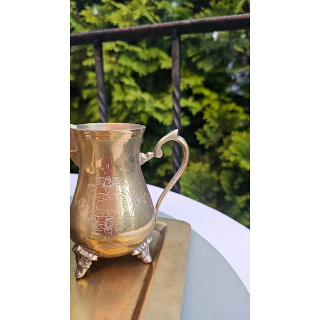 Antique Brass Tea Service from EPNS, 1890s, Set of 4 For Sale - Image 4 of 12