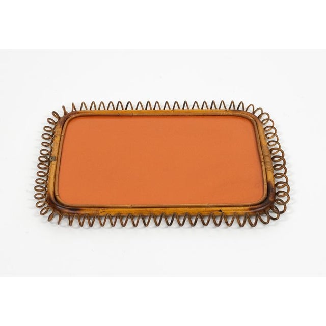 Mid-Century Modern Rattan and Bamboo Wall Mirror by Franco Albini, Italy, 1960s For Sale - Image 11 of 12