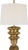 Transitional Thomas O'Brien by Visual Comfort Signature Luxor Medium Table Lamp in Museum Brass with Linen Shade For Sale - Image 3 of 3