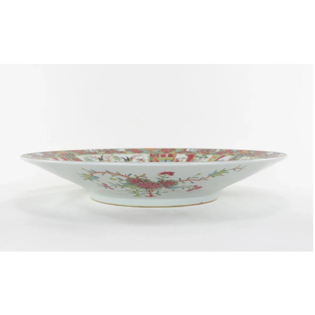 Early 20th Century Export Porcelain Cantonese Famille Rose Plate For Sale - Image 10 of 10