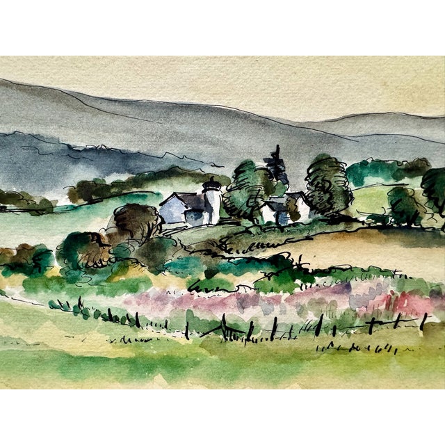 Original watercolor on paper by Henry Emil Salloch, also known as Heinz Emil Salloch, the German-born American artist and...