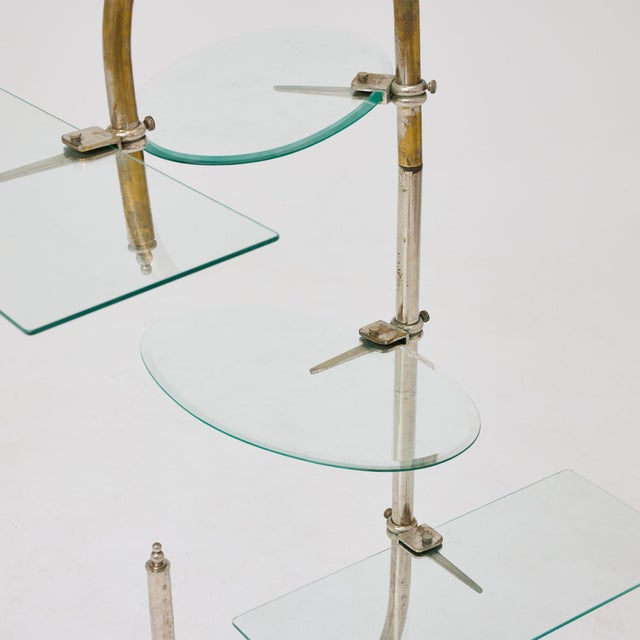 Vintage Art Nouveau Metal and Glass Patisserie Display Stand, 1930s For Sale - Image 16 of 18