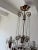 1930s Italian Tiered Tole White Roses Murano Drops Chandelier For Sale - Image 6 of 13