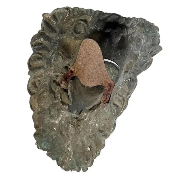 Late 19th Century Mounted French Bronze Lion Mask For Sale - Image 9 of 9