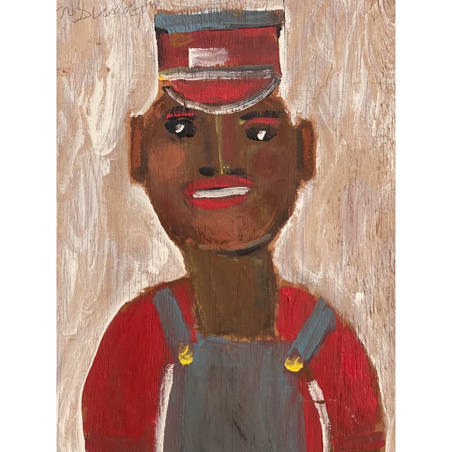 1980s Vintage Jimmy Lee Sudduth Folk Art Painting “Farmer” For Sale - Image 6 of 12