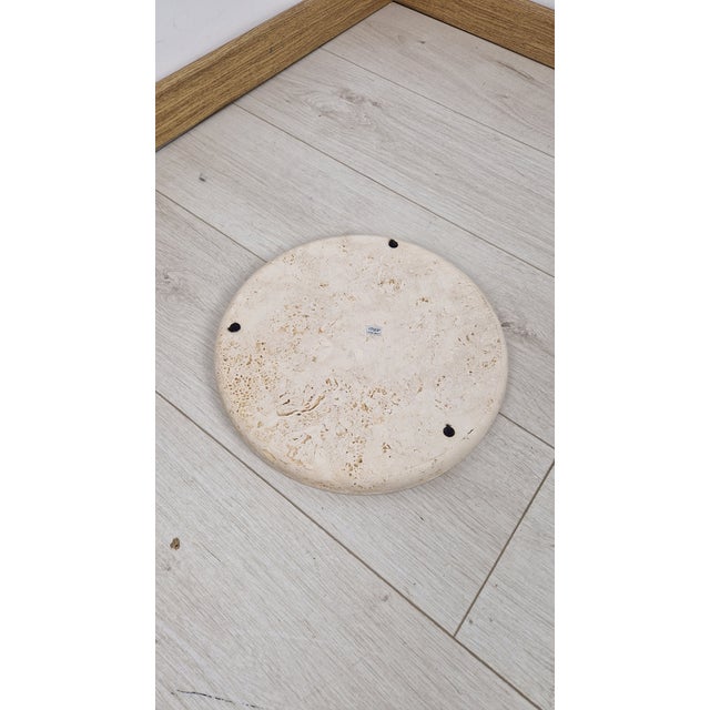 Pocket Emptiers in Turned Travertine from Up & Up, 1970s, Set of 2 For Sale - Image 18 of 18