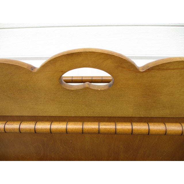 Large Wooden Magazine Rack With Shelves | Chairish