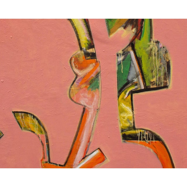 Pink Abstract Oil on Canvas Painting by James L. Bruch For Sale - Image 8 of 10