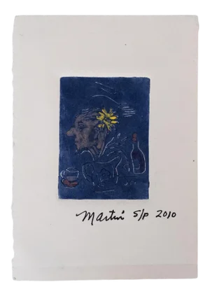 2010 James Martin Signed Abstract Floral Print