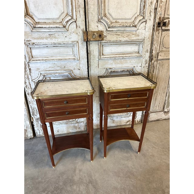 Vintage Mahogany Bedside Tables, 1960s, Set of 2 For Sale - Image 6 of 11