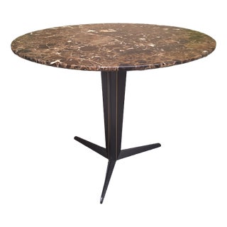 Attico Model Coffee Table in Metal and Brass with Brown Marble Top by Nicola Gallizia for Molteni & C., 1990s For Sale
