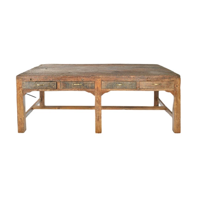 Wooden Dining Table, 1940s For Sale