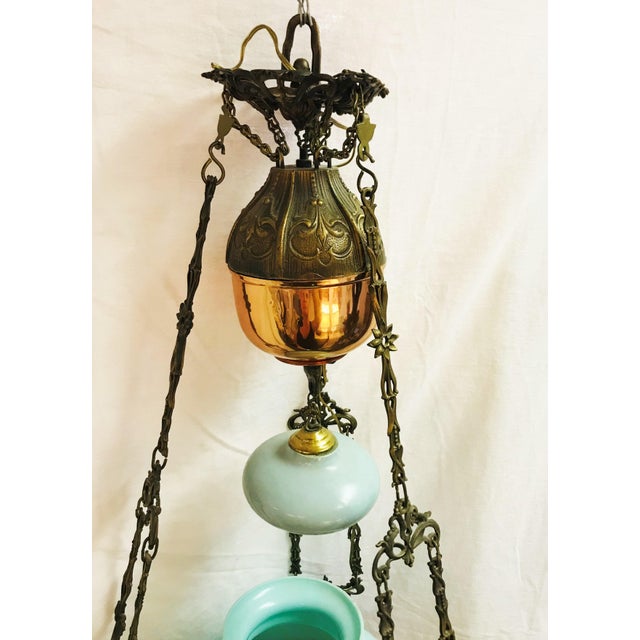 19th Century Victorian Oil Lamp Converted to Electric Chairish