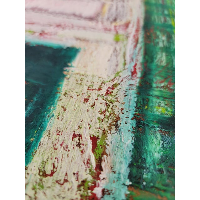 2020s Mixed Media Abstract Expressionist Landscape - Oil and Oil Pastel on Canvas by Alexandra Swistak For Sale - Image 5 of 15
