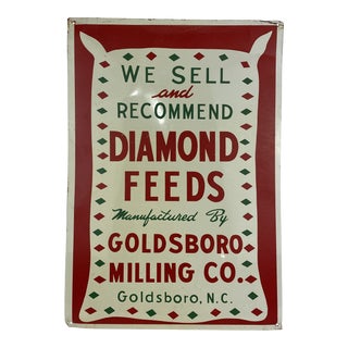 Vintage Traditional Metal Store Sign For Sale