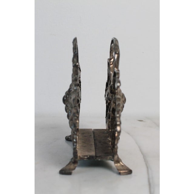 Vintage 1994 Godinger Silver Plated Grapevine Napkin Holder For Sale In Milwaukee - Image 6 of 10