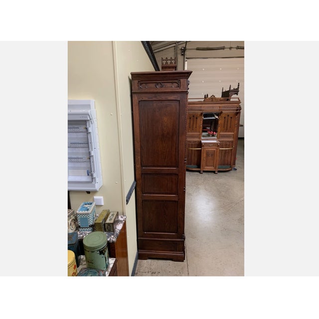 Antique Neo-Gothic Wardrobe with Linen Compartments, 1880 For Sale - Image 4 of 13