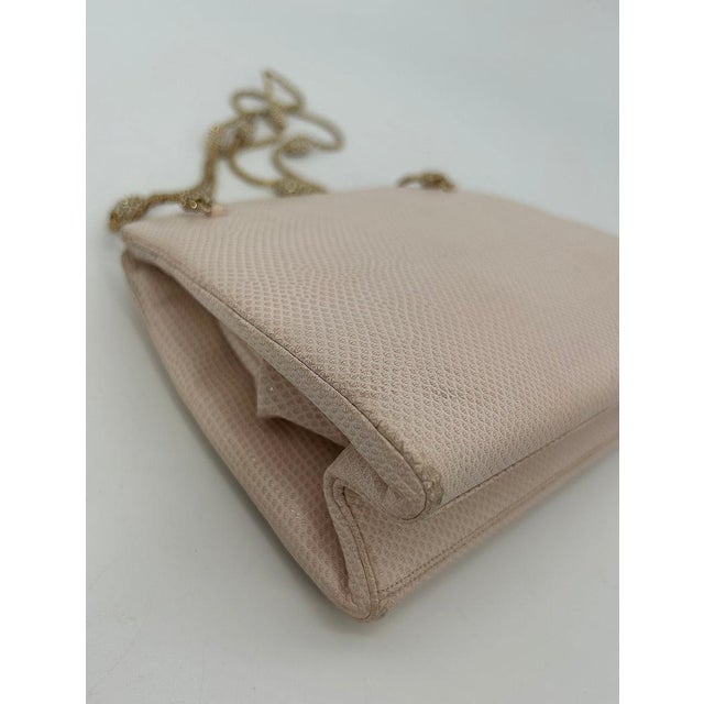 Metal Late 20th Century Judith Leiber Pink Lizard Crystal Strap Bag For Sale - Image 7 of 11