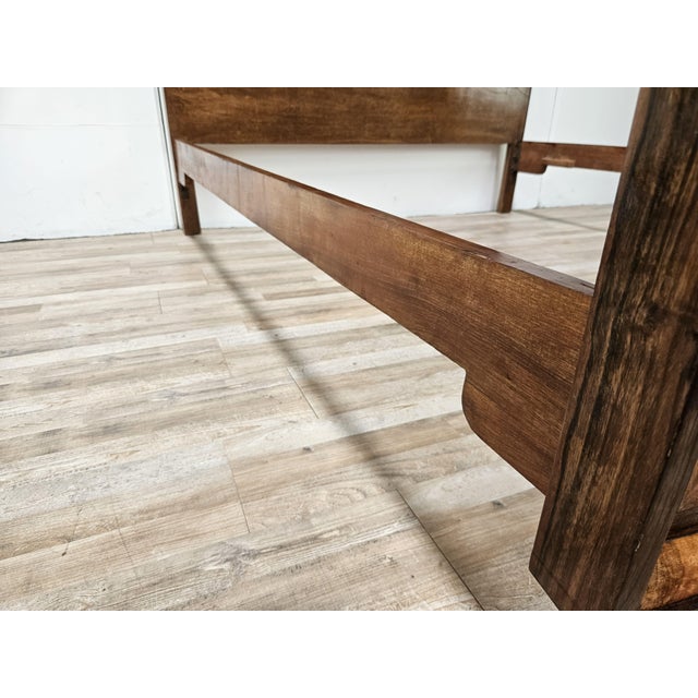 Tuscan Art Deco Double Bed in Briar, 1940 For Sale - Image 10 of 16