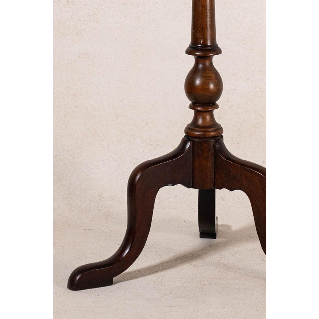 English Mahogany Wine Table With Beveled Lip Edge (C. 1930)