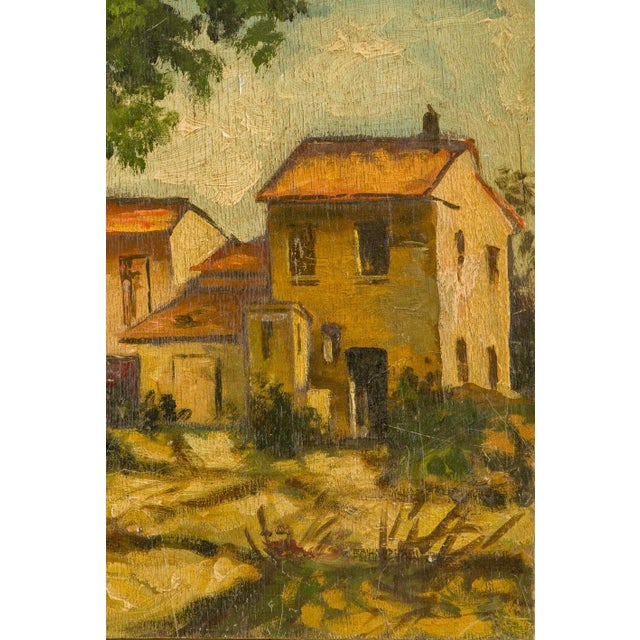 Ardengo Soffici, Italian Landscape, 1940s, Oil on Walnut For Sale - Image 6 of 9