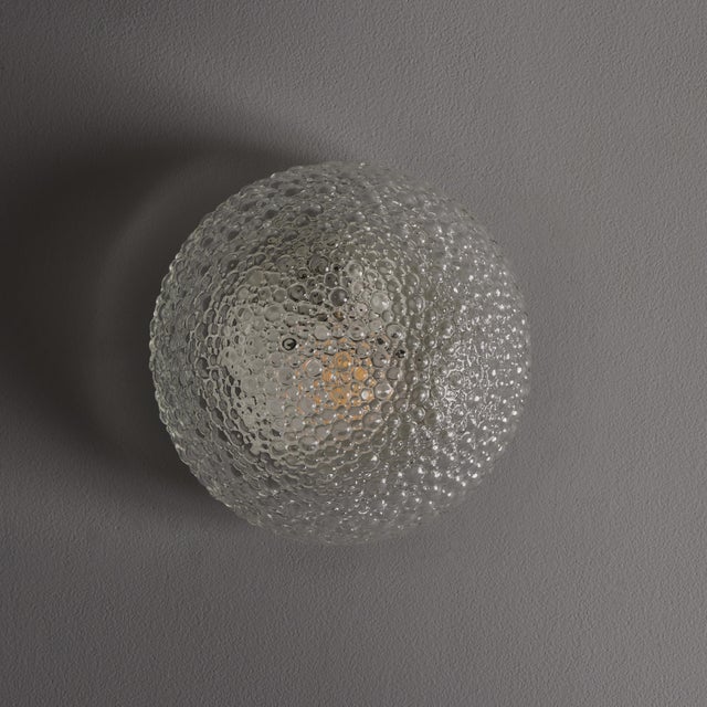 Glashütte Limburg 1960s Helena Tynell Bubble Glass Flush Mount for Limburg For Sale - Image 4 of 17