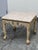 French Provincial Schnadig Fine Furniture French Provincial Carved Wood + Marble Side Table For Sale - Image 3 of 12