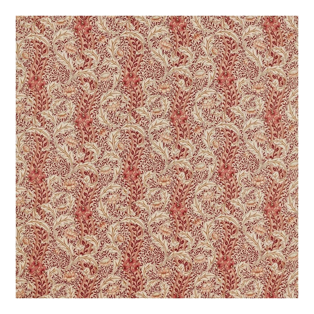 Morris & Co. Wild Tulip & Vine Fabric in Linen/Plum - a sample For Sale