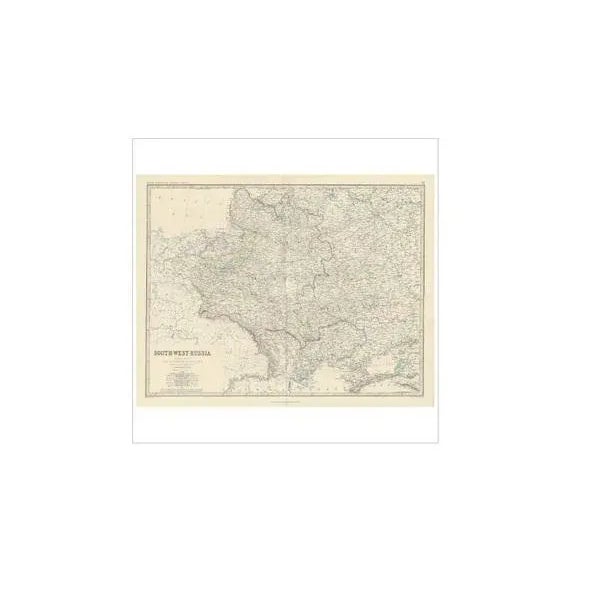 Antique Map of South-West Russia by A. K. Johnston, 1865 For Sale - Image 3 of 5