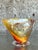 Orange Vintage Boho Original Blown Glass Bowl For Sale - Image 8 of 10