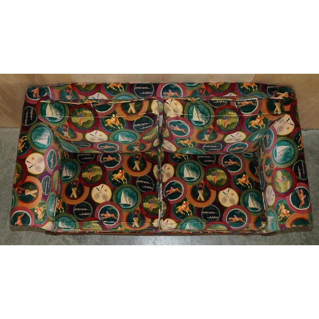 Mulberry Silk Velvet Sporting Life with Claw & Ball Feet Sofa For Sale - Image 13 of 18