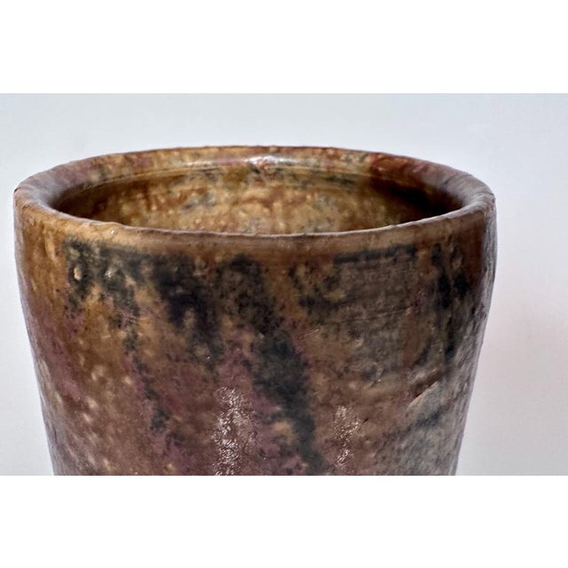 Cylindric Studio Ceramic Art Vase from Elmar & Elke Kubicek, Germany, 1960s For Sale - Image 6 of 14