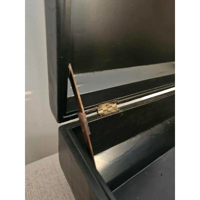 Chinoiserie Late 20th Century Hilda Flack Style Chinoirsiere Crackle Finish Hinged Box For Sale - Image 3 of 8