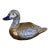 Vintage Chinese Cloisonné and Ceramic Duck Figurine With Hand-Painted Detailing. For Sale
