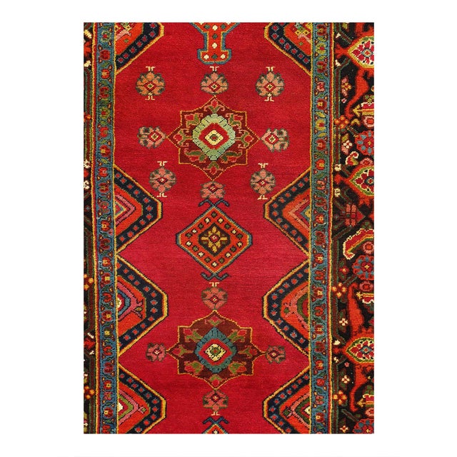 Beautiful Tribal Design Antique Caucasian Runner Rug, Country of Origin / Rug Type: Caucasian Rugs, Circa date: 1900 –...