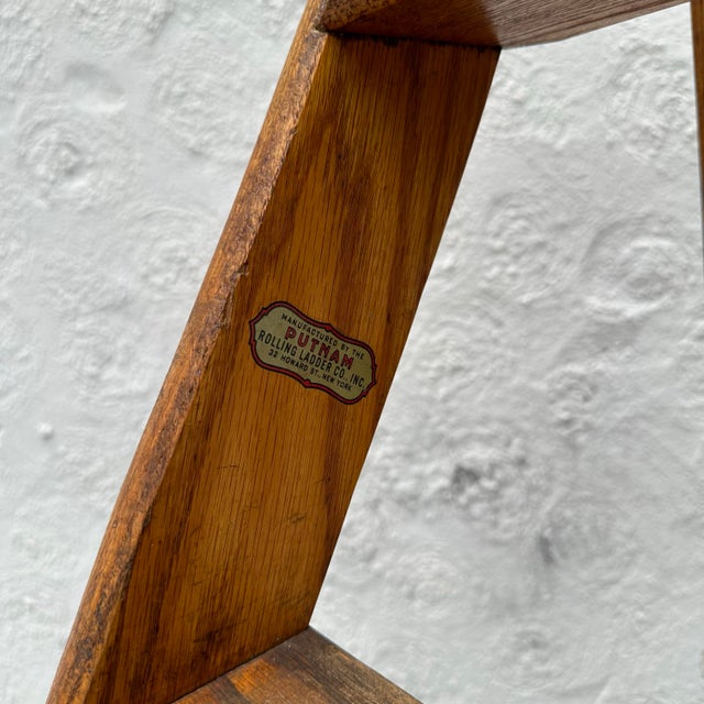 Vintage Curved Library Ladder by Putnam | Chairish