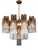 Collection Urano Chandelier in Metal with Crystal and Glass by Jago For Sale