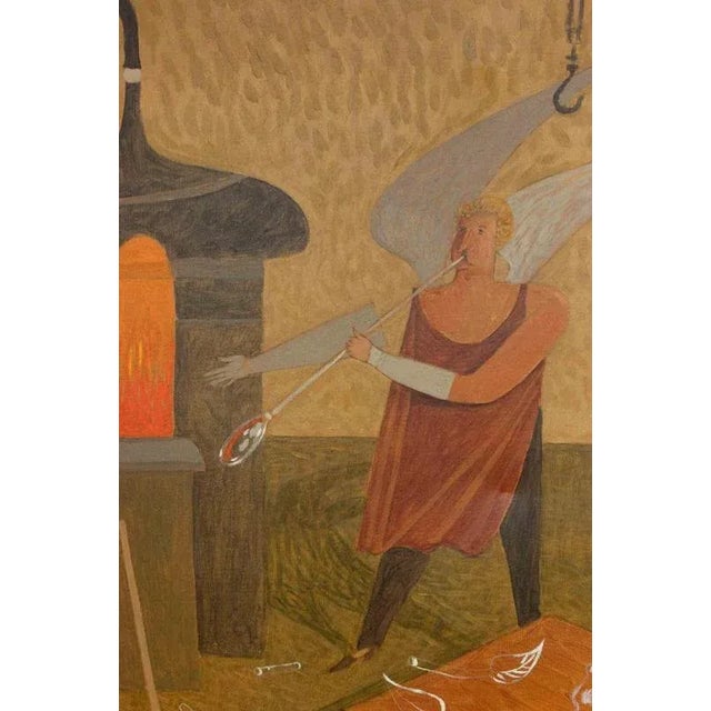 Oil on canvas realized by Alberto Gallerati (b. 1945) in 1970s. Hand signed. Very good condition. This piece is attributed...