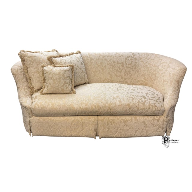 Vintage Traditional English Style Sofa by Thomasville featuring High Quality Hardwood Frame, Tufted Seat Back, English...