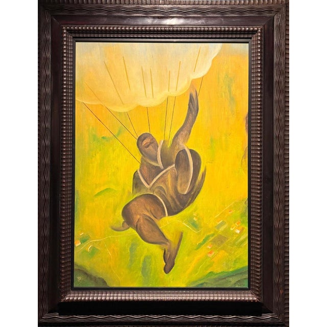 Renato Di Bosso, Parachutist, Oil on Board For Sale - Image 8 of 8