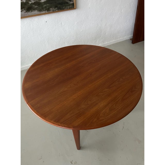 Vintage Danish Extendable Dining Table in Teak by Henning Kjærnulf for Sorø Stolefabrik, 1960s, Set of 5 For Sale - Image 18 of 18