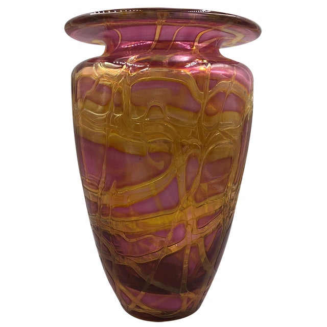 Art Nouveau Vase Pink For Sale