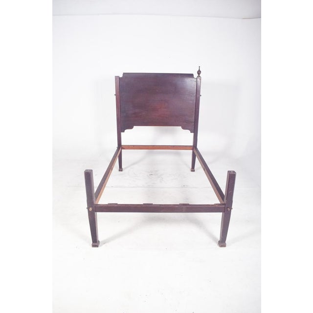 Antique Portuguese Mahogany Bed, 1890 For Sale - Image 9 of 14